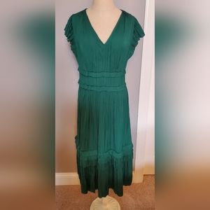 Happy St Patrick's Day!🍀from Anthropologie..mid length green dress